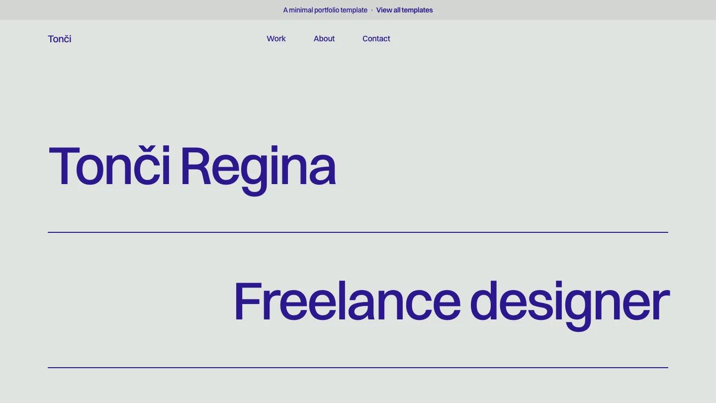 accent - Framer Personal Website Template