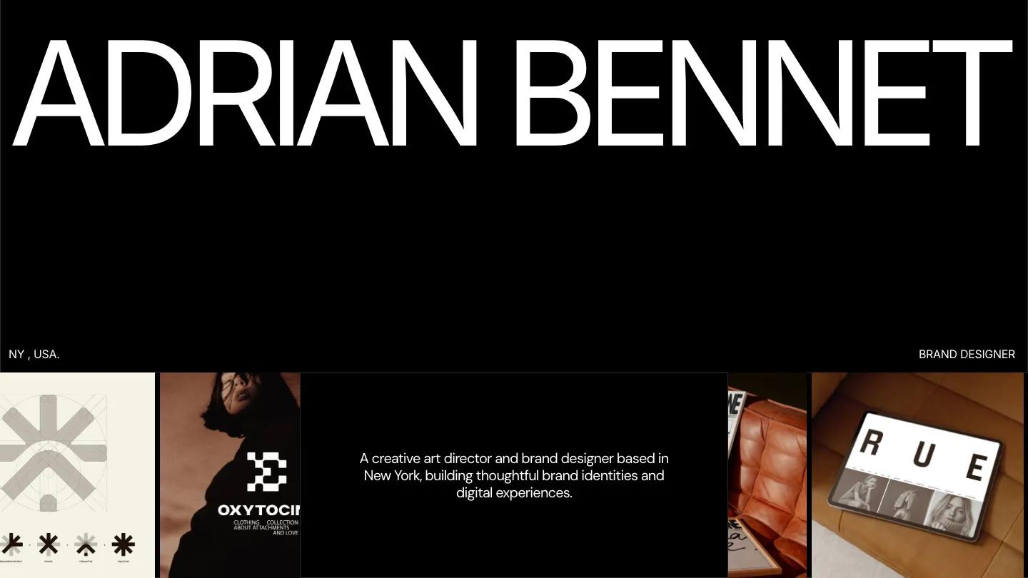adrian - Framer Personal Website Template