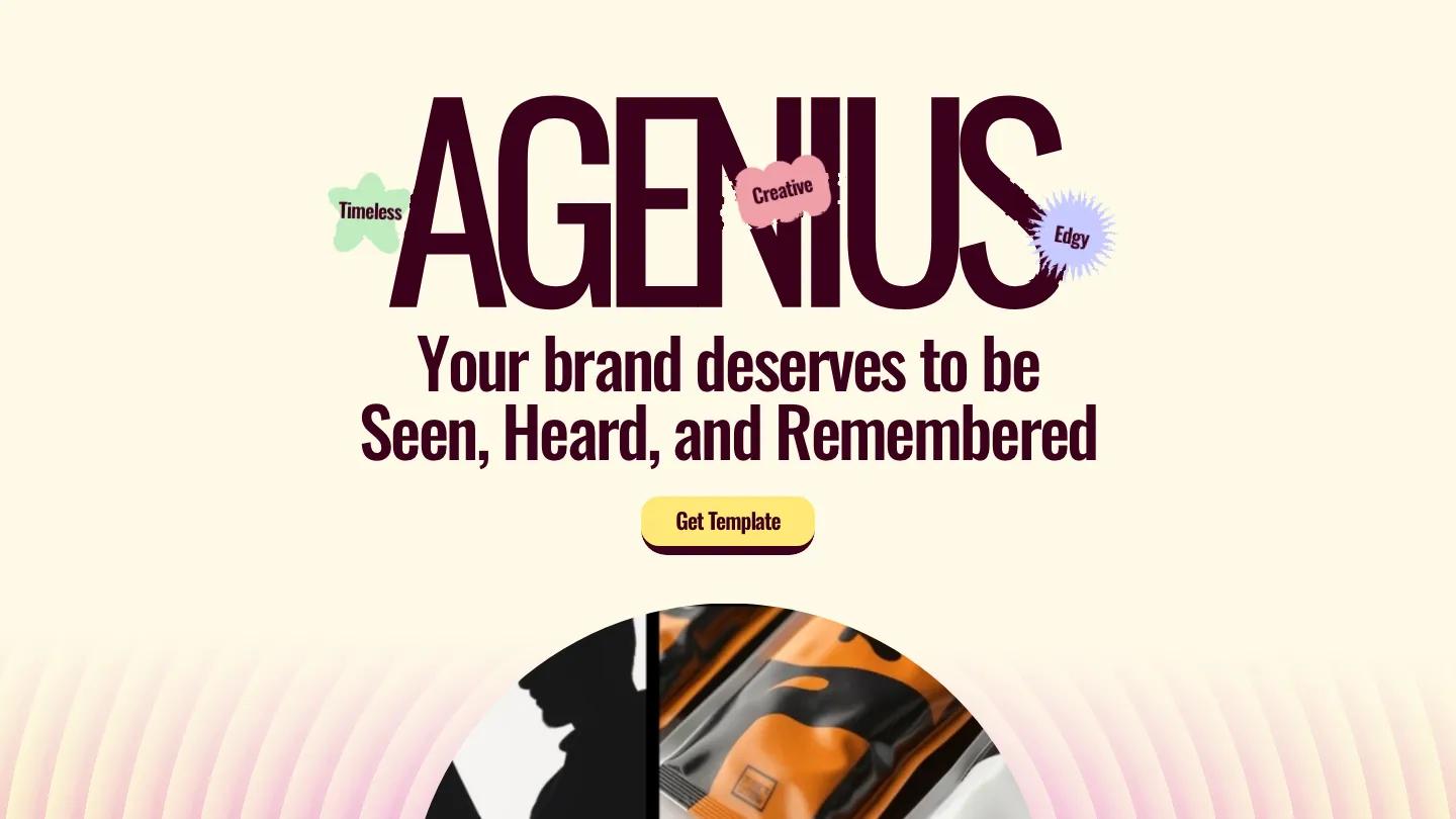 agenius - Framer Portfolio & Agency Website Template