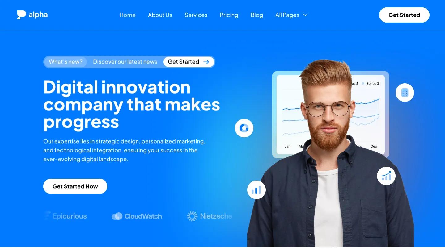 alpha - Framer Portfolio & Agency Website Template