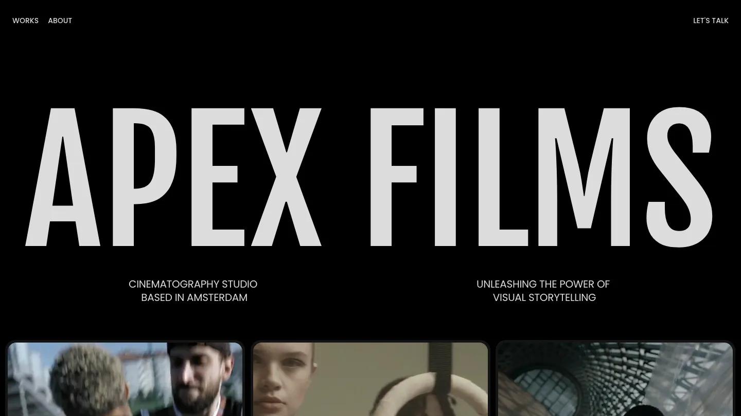 apex-films - Framer Portfolio & Agency Website Template