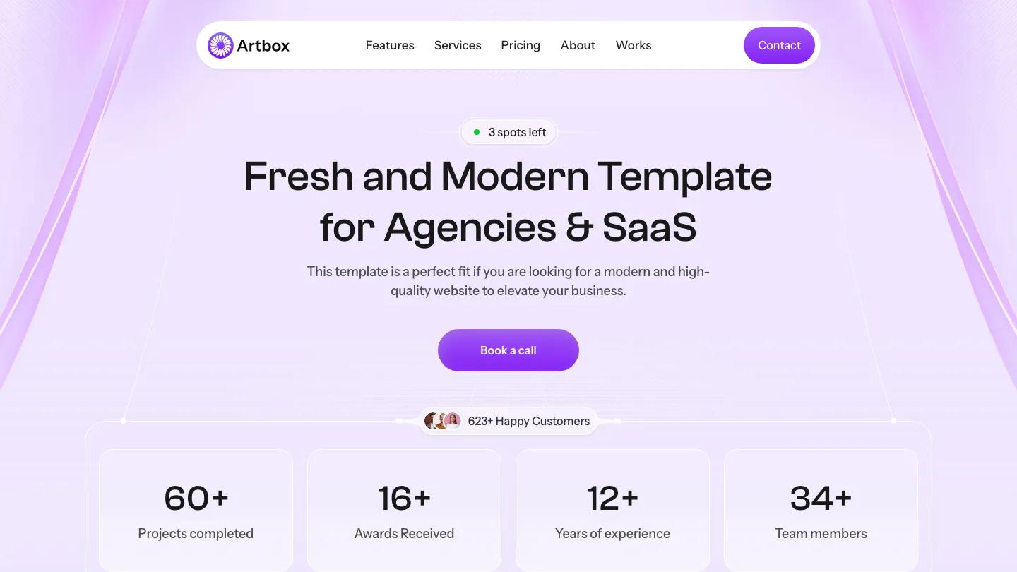 Artbox - Framer Technology & Software Website Template