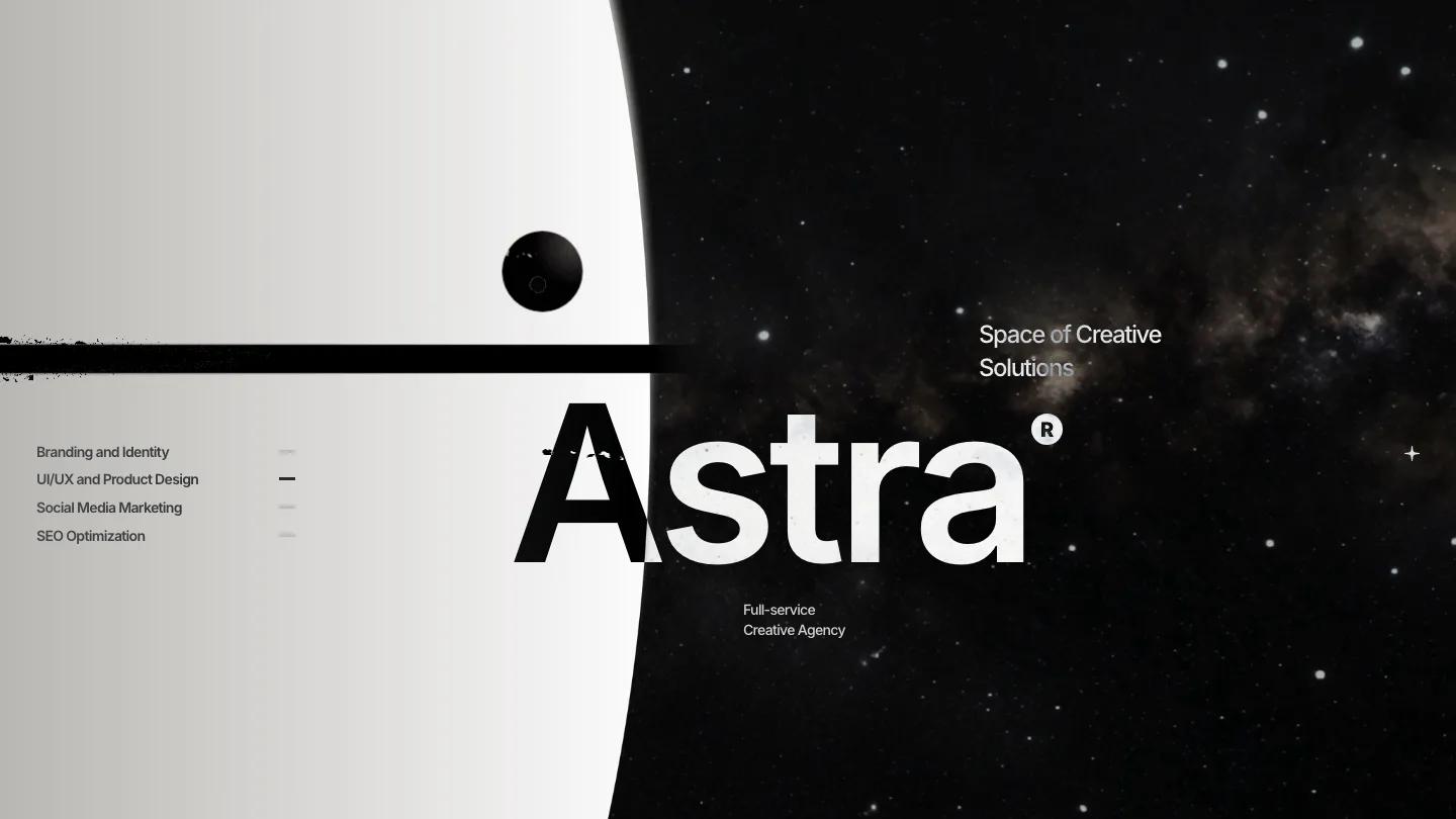astra - Framer Portfolio & Agency Website Template