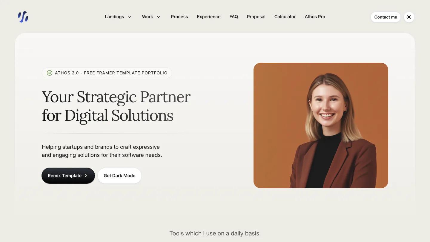 athos-2-0 - Framer Portfolio & Agency Website Template