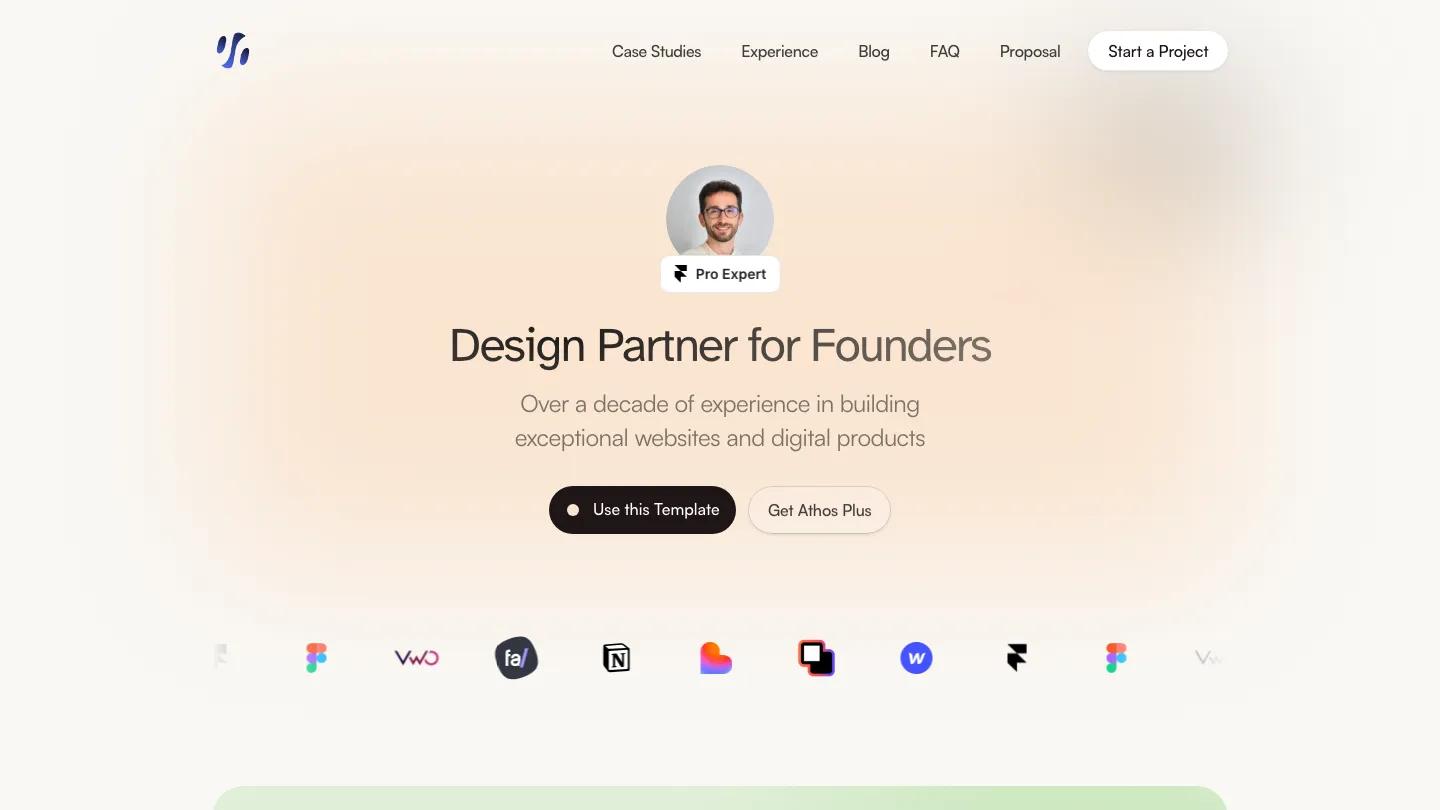 athos - Framer Personal Website Template