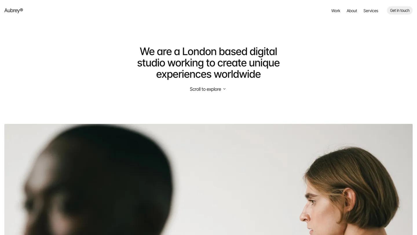 aubrey - Framer Personal Website Template