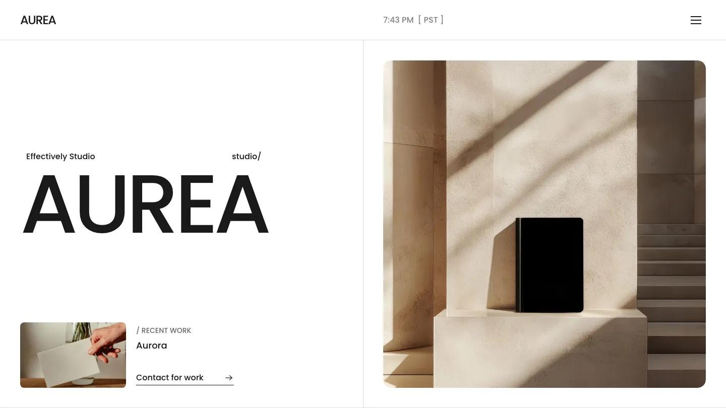 aurea - Framer Portfolio & Agency Website Template