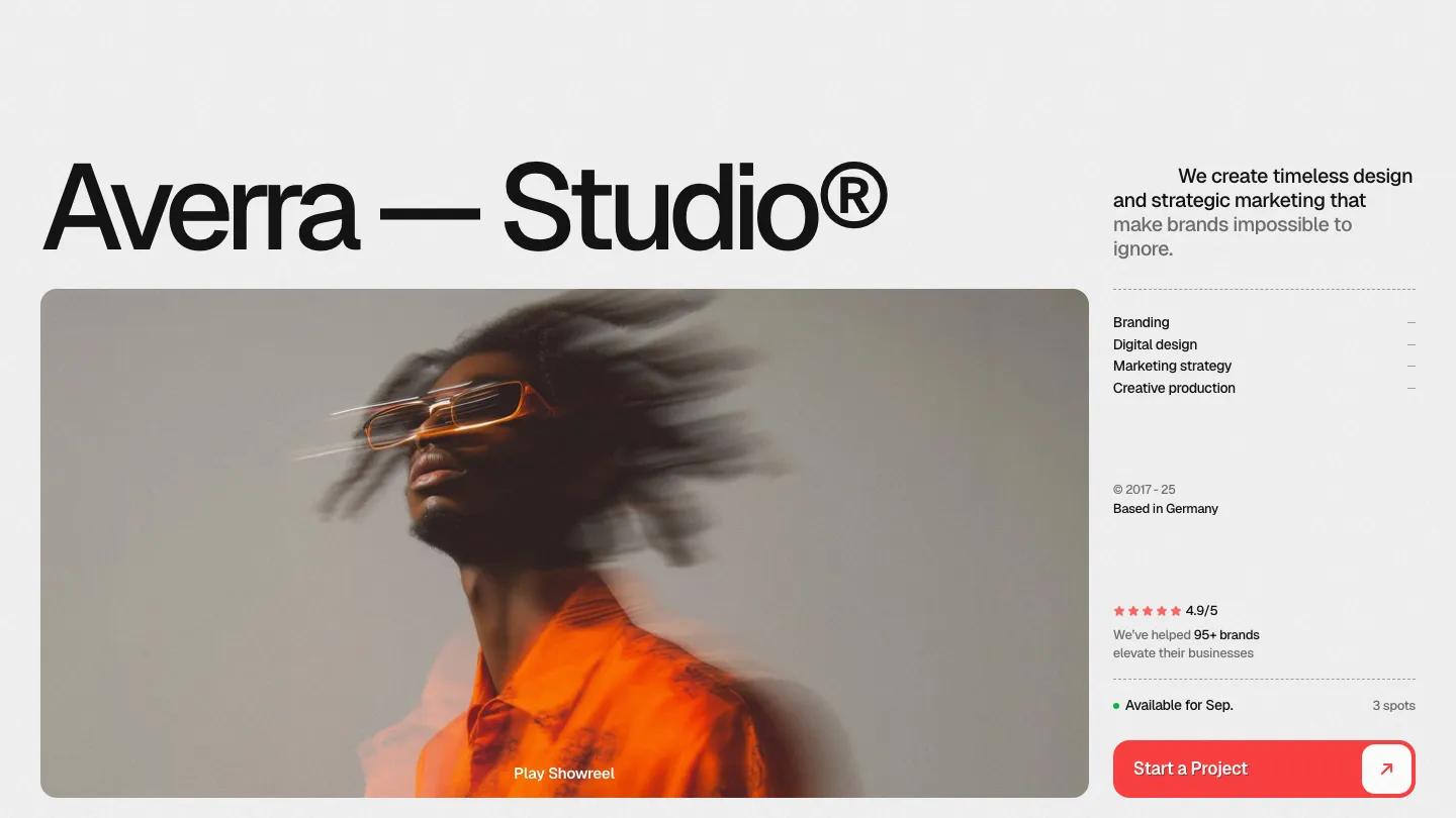 averra - Framer Portfolio & Agency Website Template