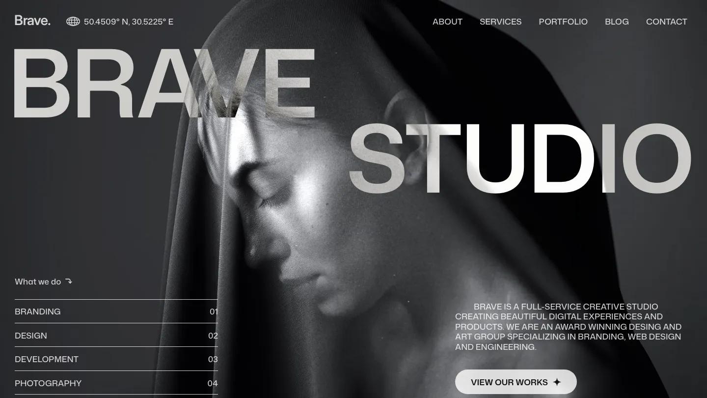brave-studio - Framer Portfolio & Agency Website Template