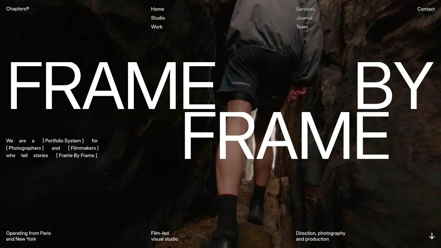 chapters - Framer Photography & Videography Website Template