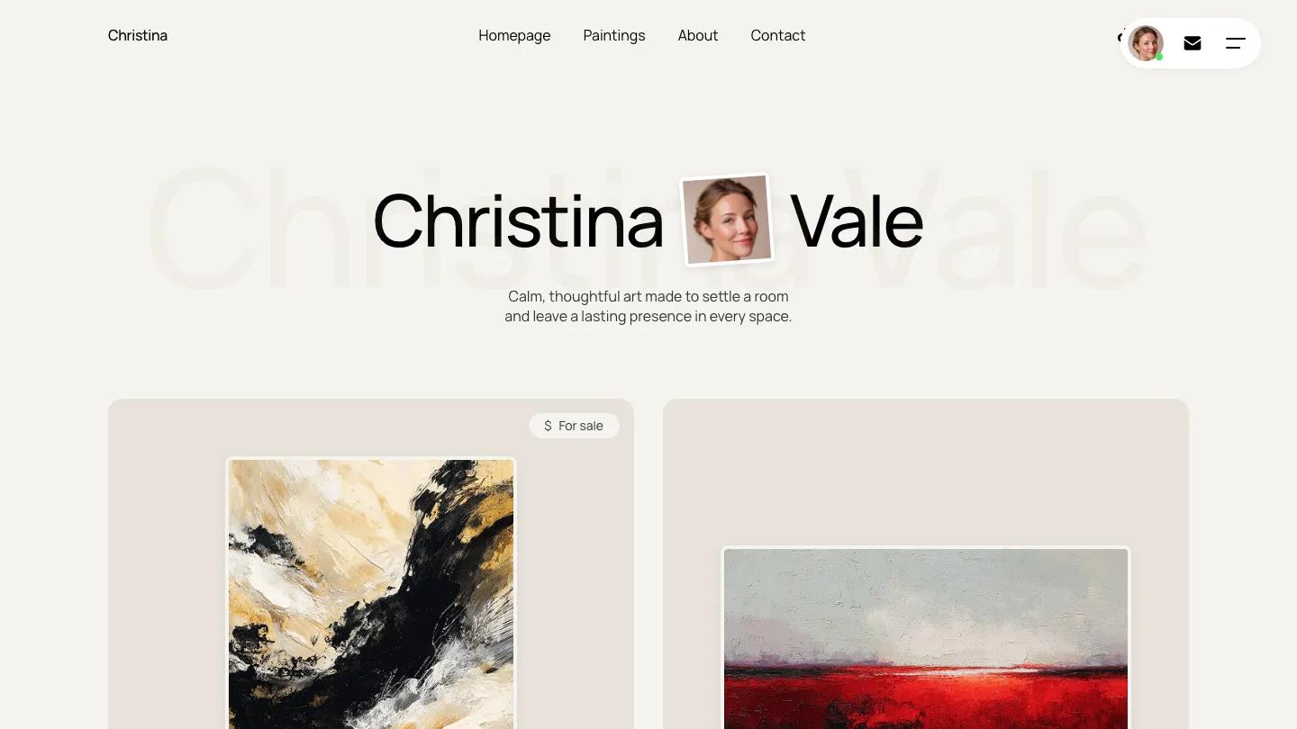 christina - Framer Portfolio & Agency Website Template