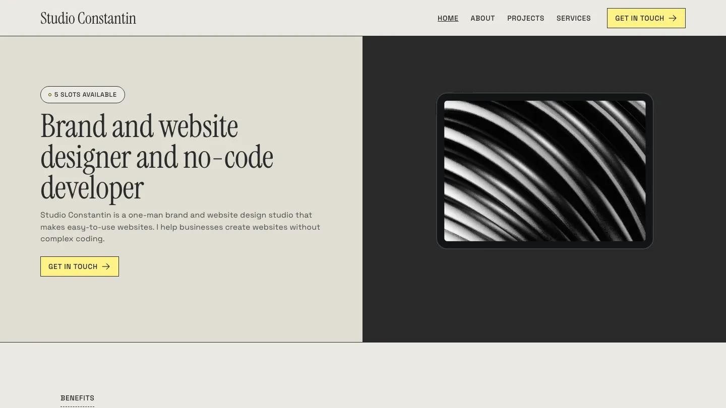 constantin - Framer Professional Services Website Template