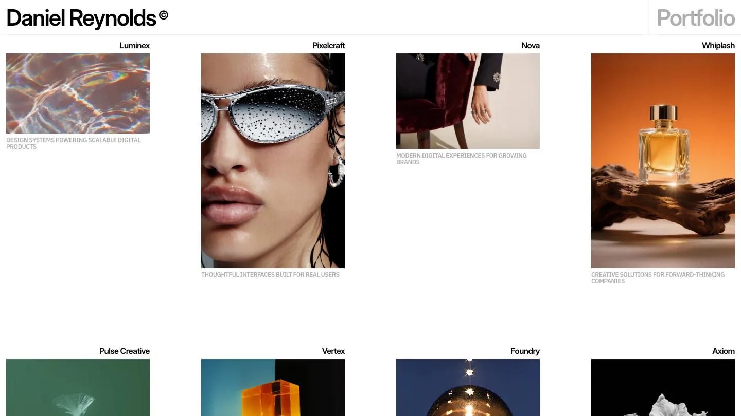 Daniel - Framer Portfolio & Agency Website Template