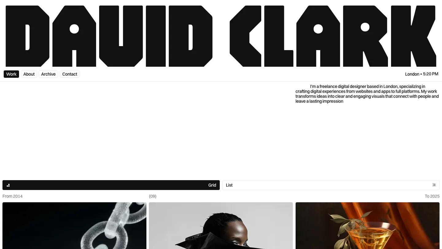 david-clark - Framer Portfolio & Agency Website Template