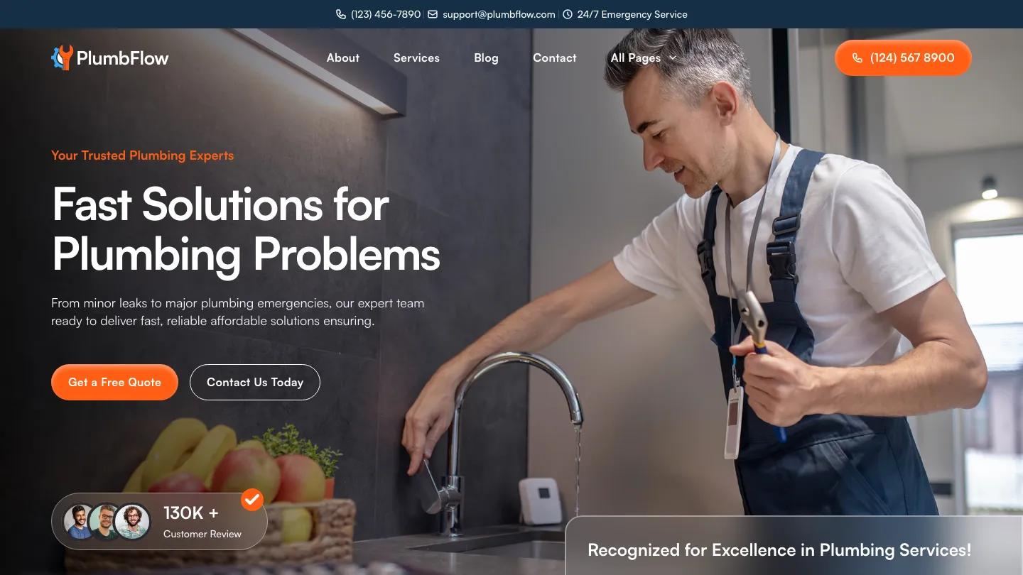 fixflow - Framer Home & Local Services Website Template