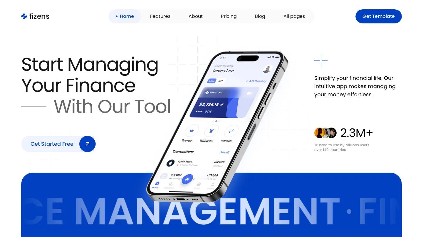 Fizens - Framer Technology & Software Website Template