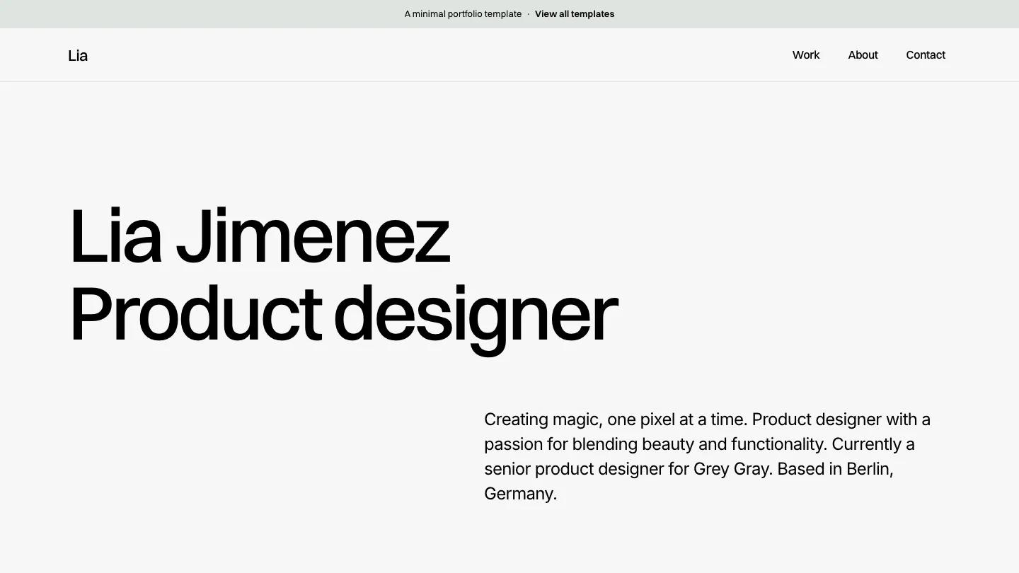 format - Framer Portfolio & Agency Website Template