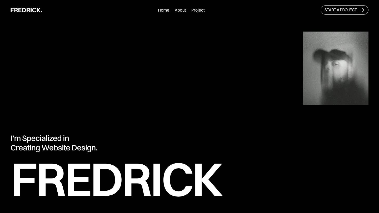 fredrick - Framer Personal Website Template