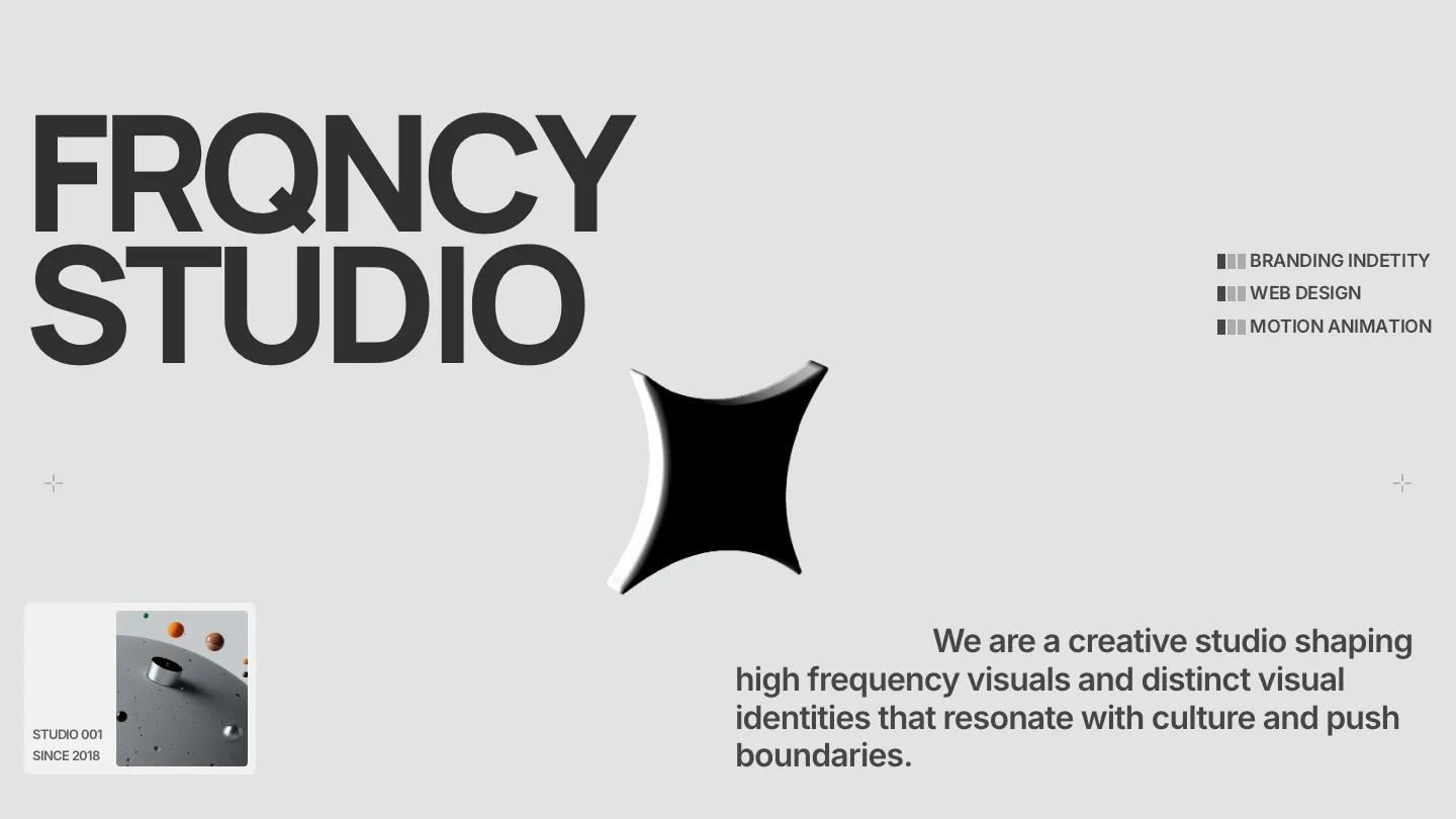 frqncy - Framer Portfolio & Agency Website Template