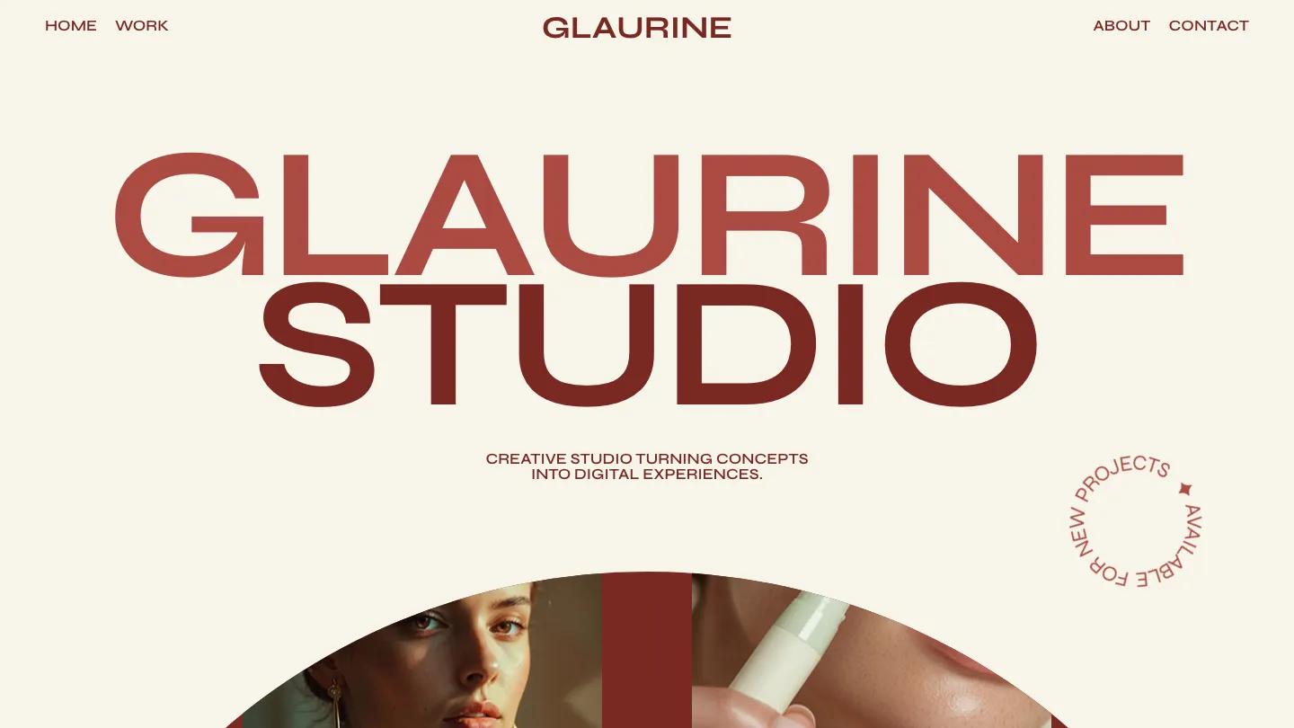 glaurine - Framer Portfolio & Agency Website Template