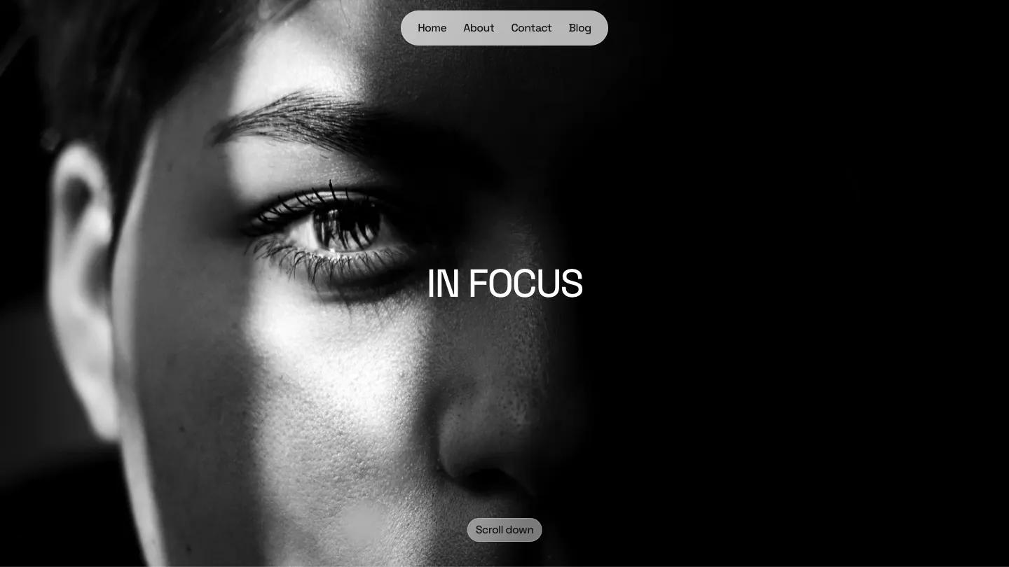 in-focus - Framer Photography & Videography Website Template
