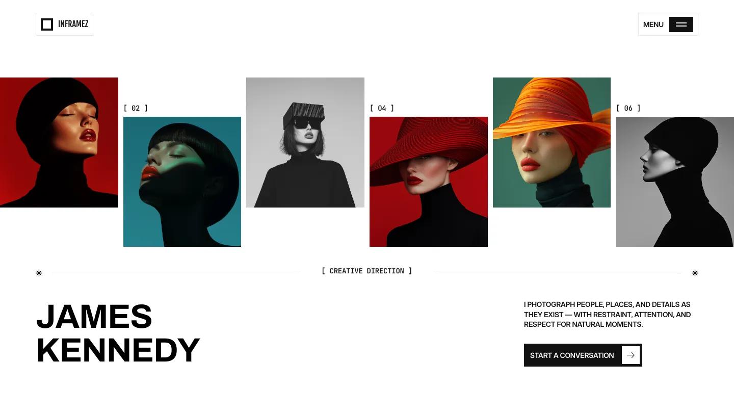Inframez - Framer Photography & Videography Website Template