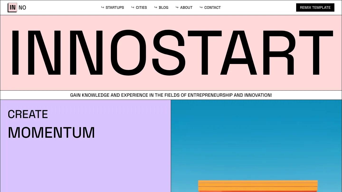 Innostart - Framer Business & Startup Website Template