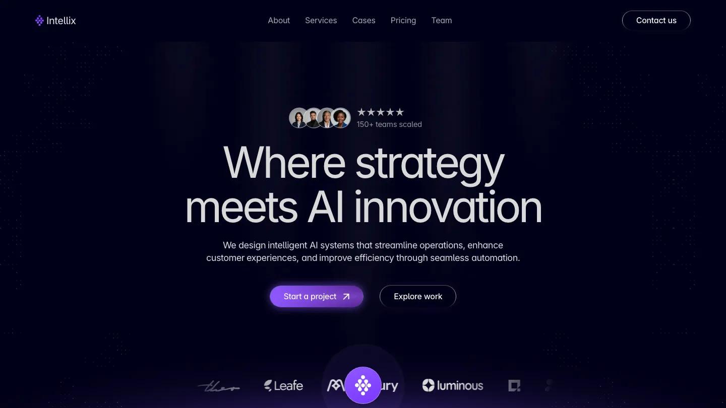 Intellix - Framer Portfolio & Agency Website Template
