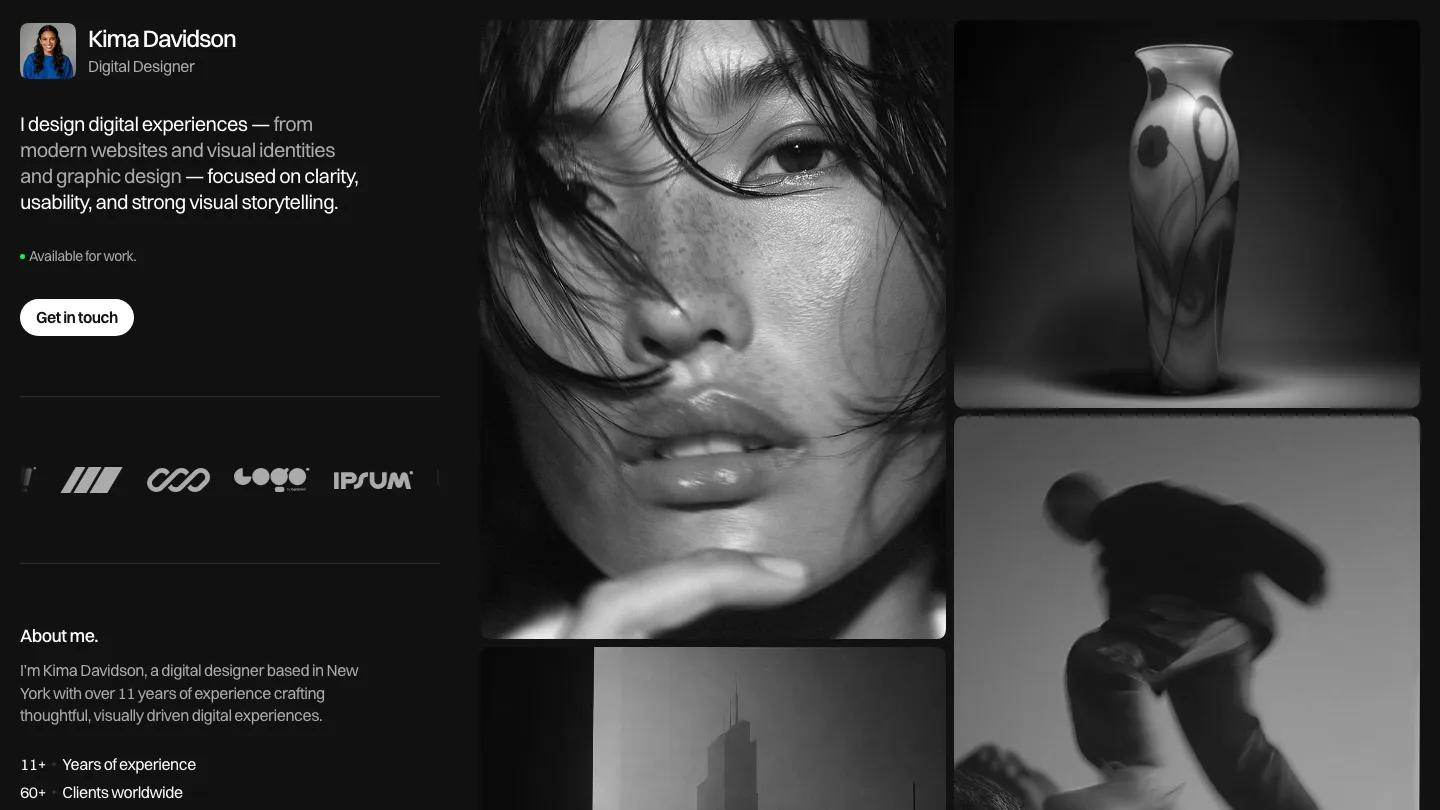 kima - Framer Photography & Videography Website Template
