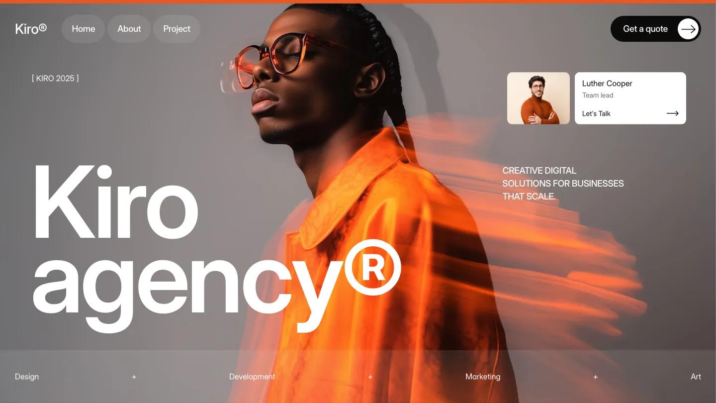 kirro - Framer Portfolio & Agency Website Template