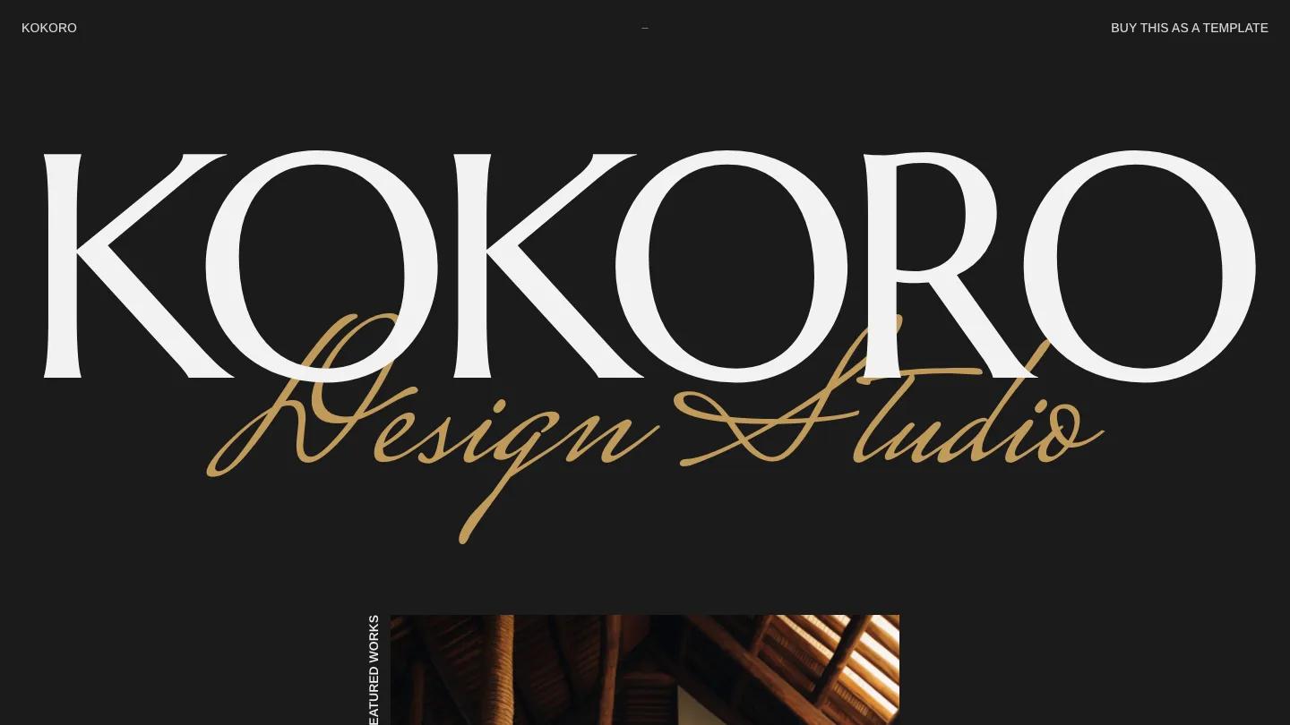 kokoro - Framer Personal Website Template