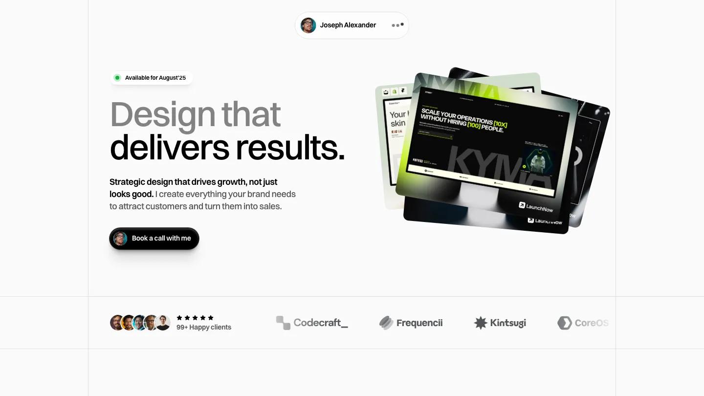 launchnow - Framer Personal Website Template