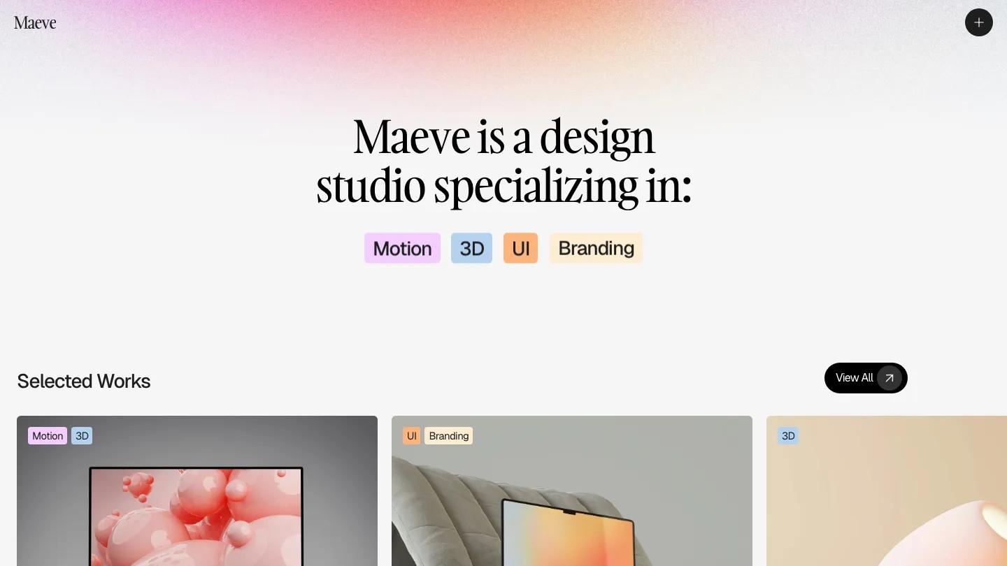 maeve - Framer Portfolio & Agency Website Template