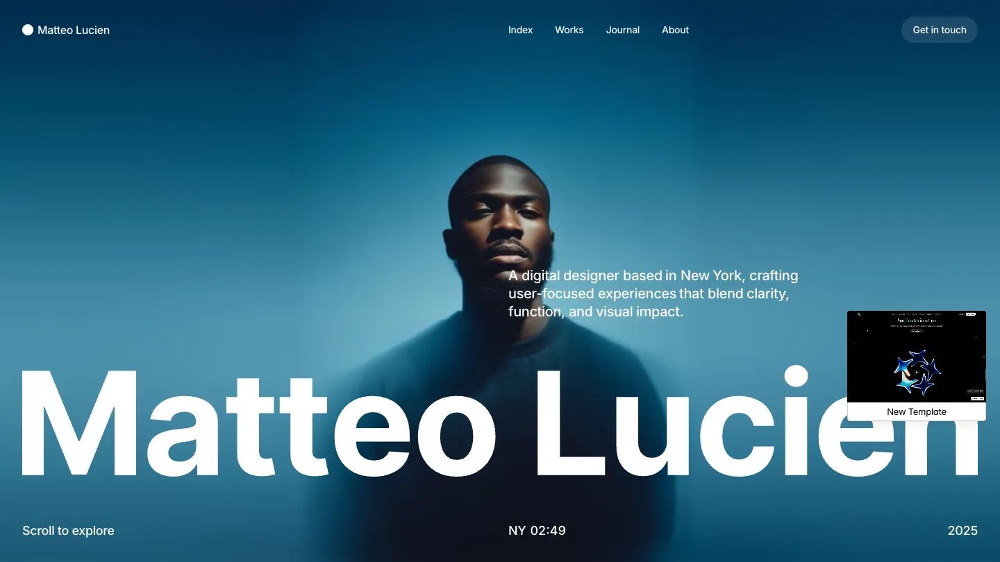 matteo-lucie - Framer Personal Website Template