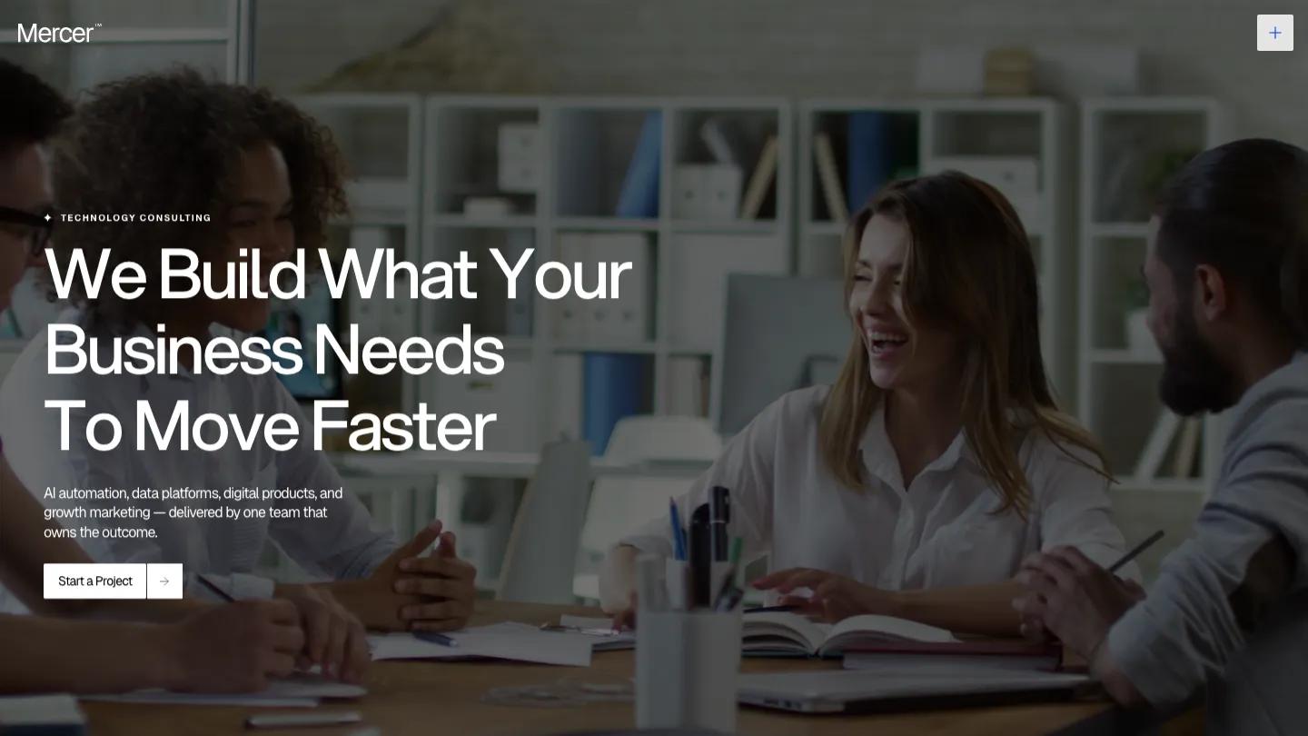 Mercer - Framer Professional Services Website Template