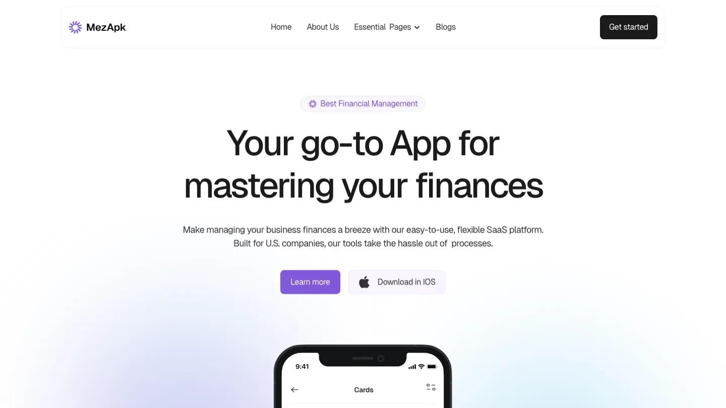 MezApk - Framer Technology & Software Website Template