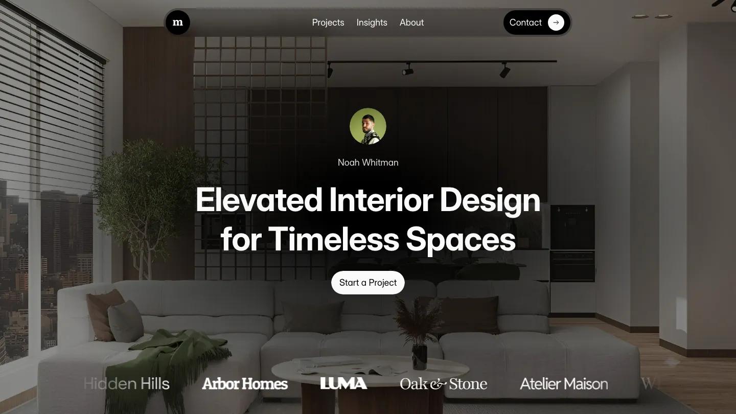 moonline - Framer Furniture & Interior Design Website Template