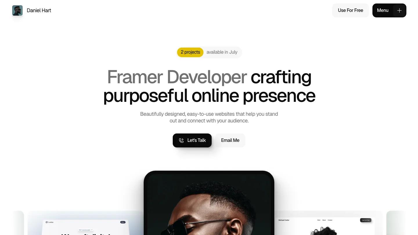 naka - Framer Personal Website Template