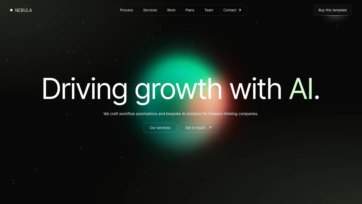 Nebula - Framer Portfolio & Agency Website Template