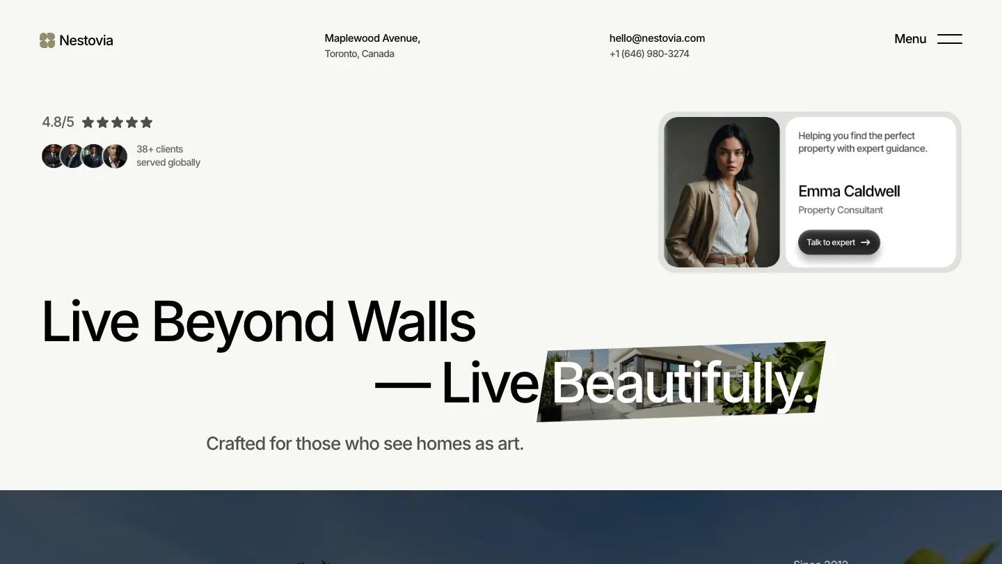 nestovia - Framer Real Estate & Property Website Template