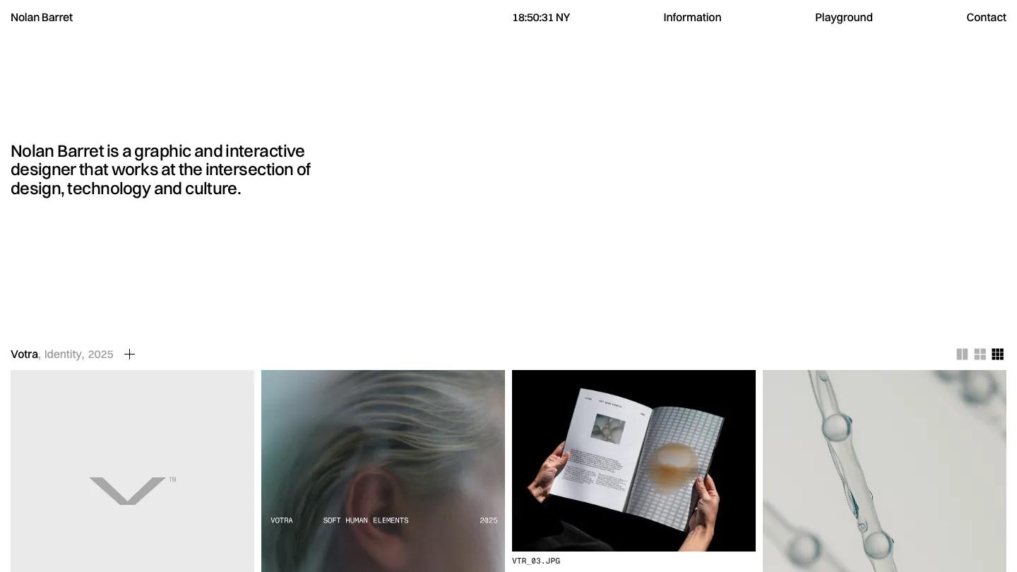 nolan-barret - Framer Personal Website Template