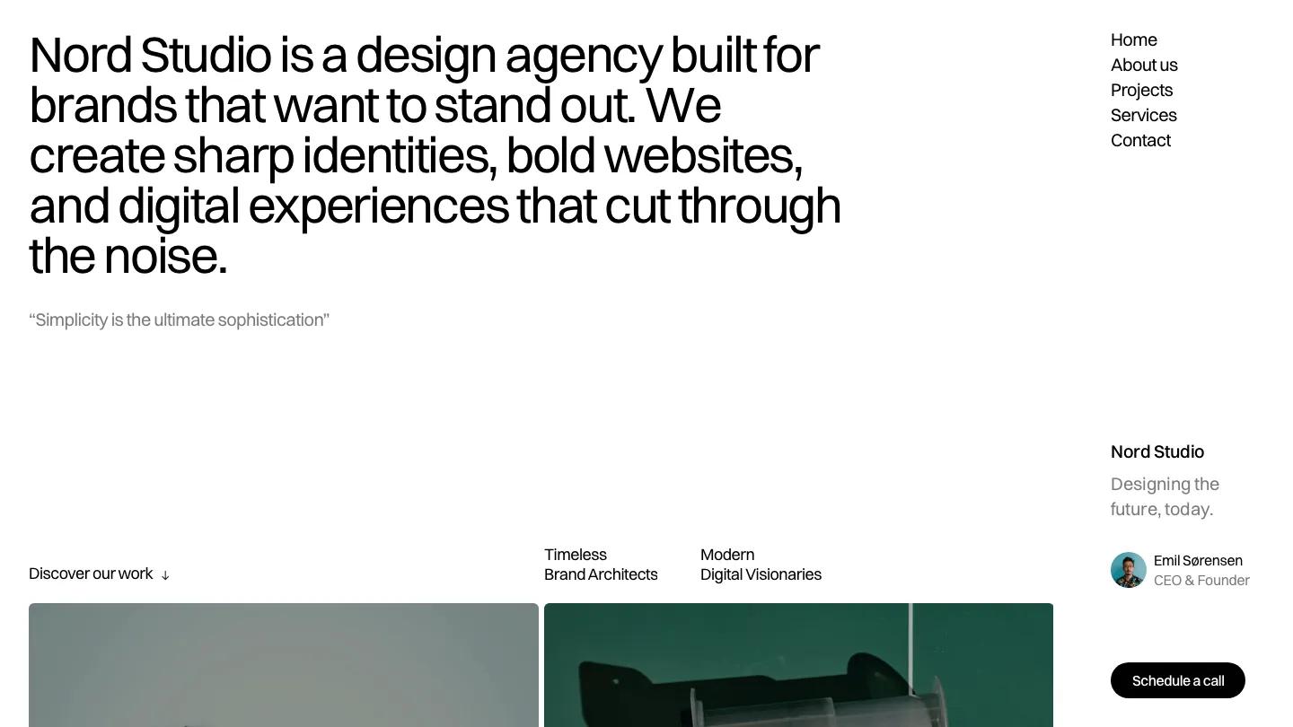 nordstudio - Framer Portfolio & Agency Website Template