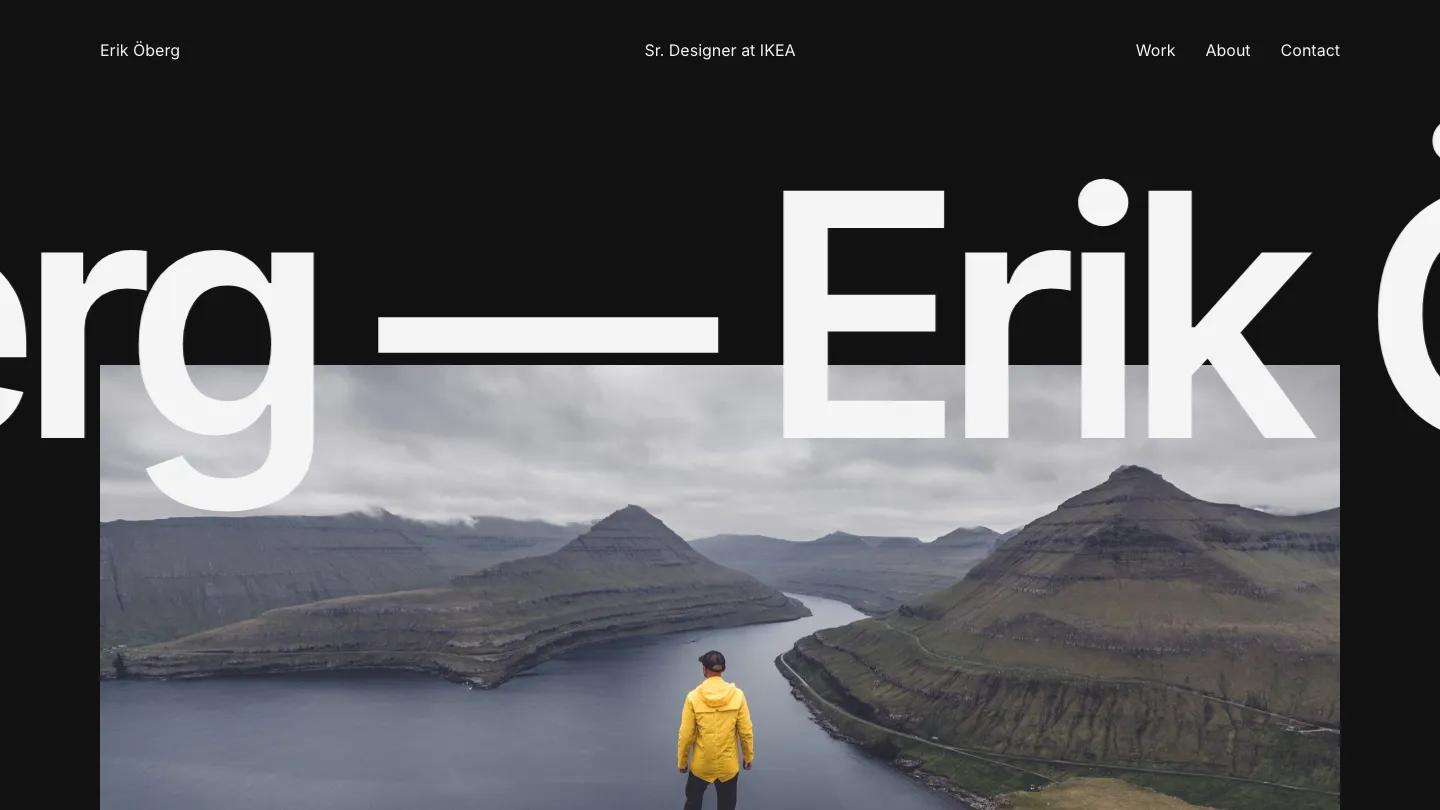 oberg - Framer Personal Website Template