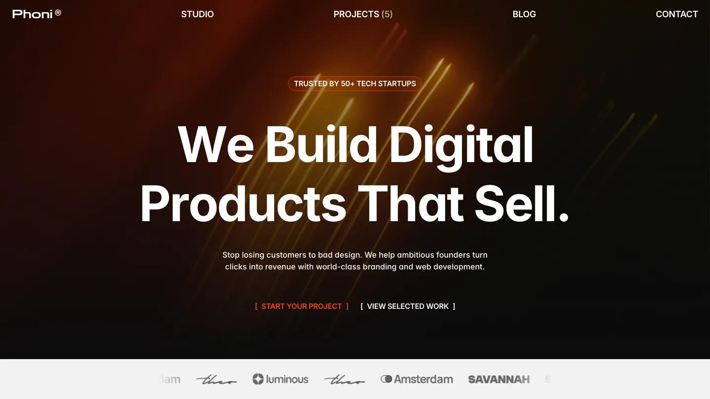 phoni - Framer Portfolio & Agency Website Template