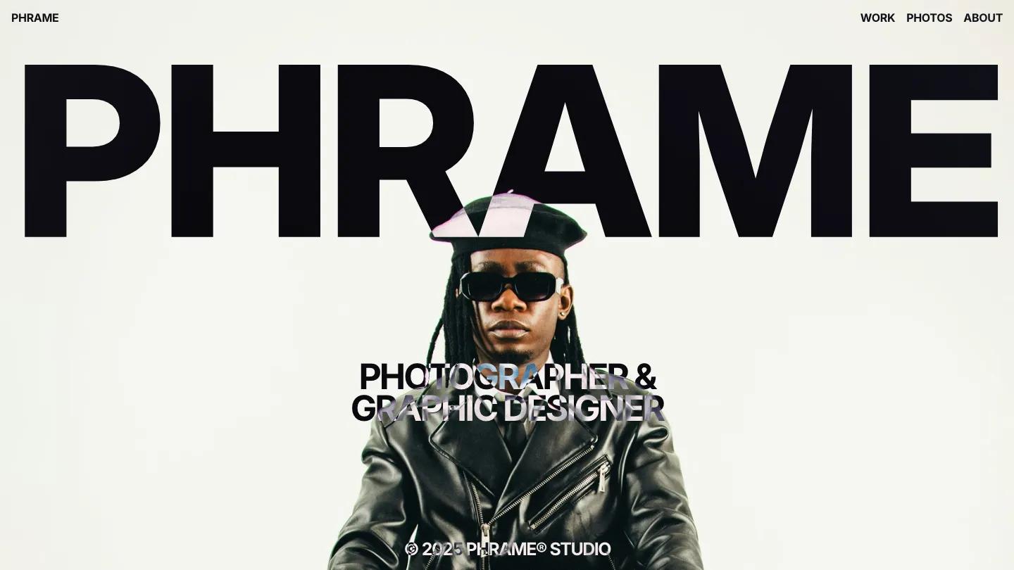 phrame - Framer Photography & Videography Website Template