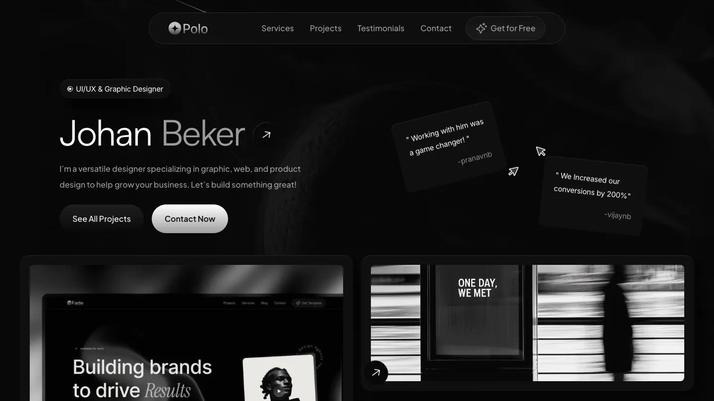 polo - Framer Portfolio & Agency Website Template