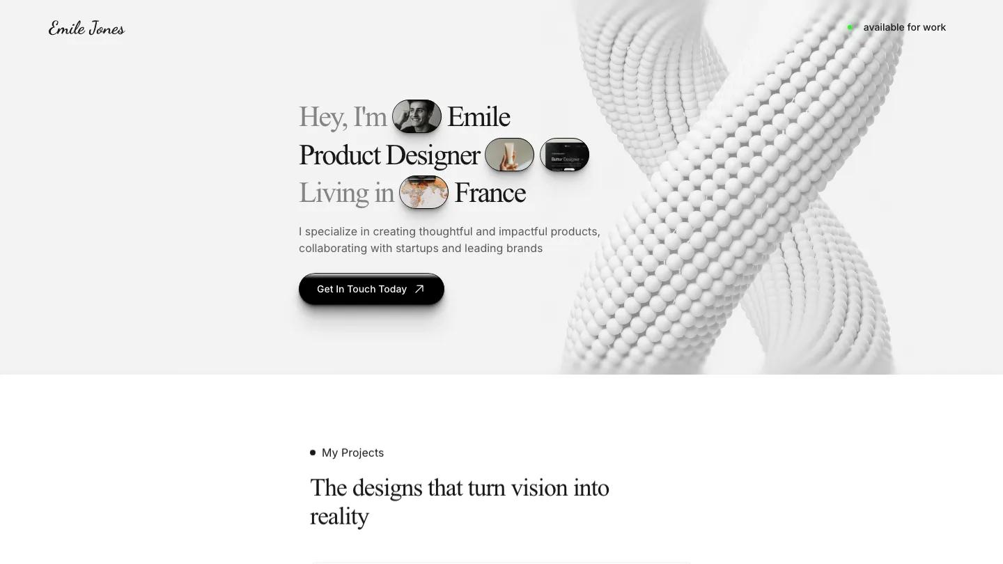 portal - Framer Personal Website Template