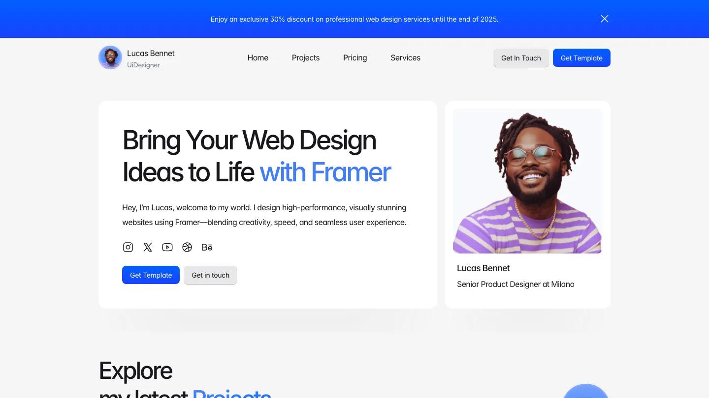 prismora - Framer Portfolio & Agency Website Template