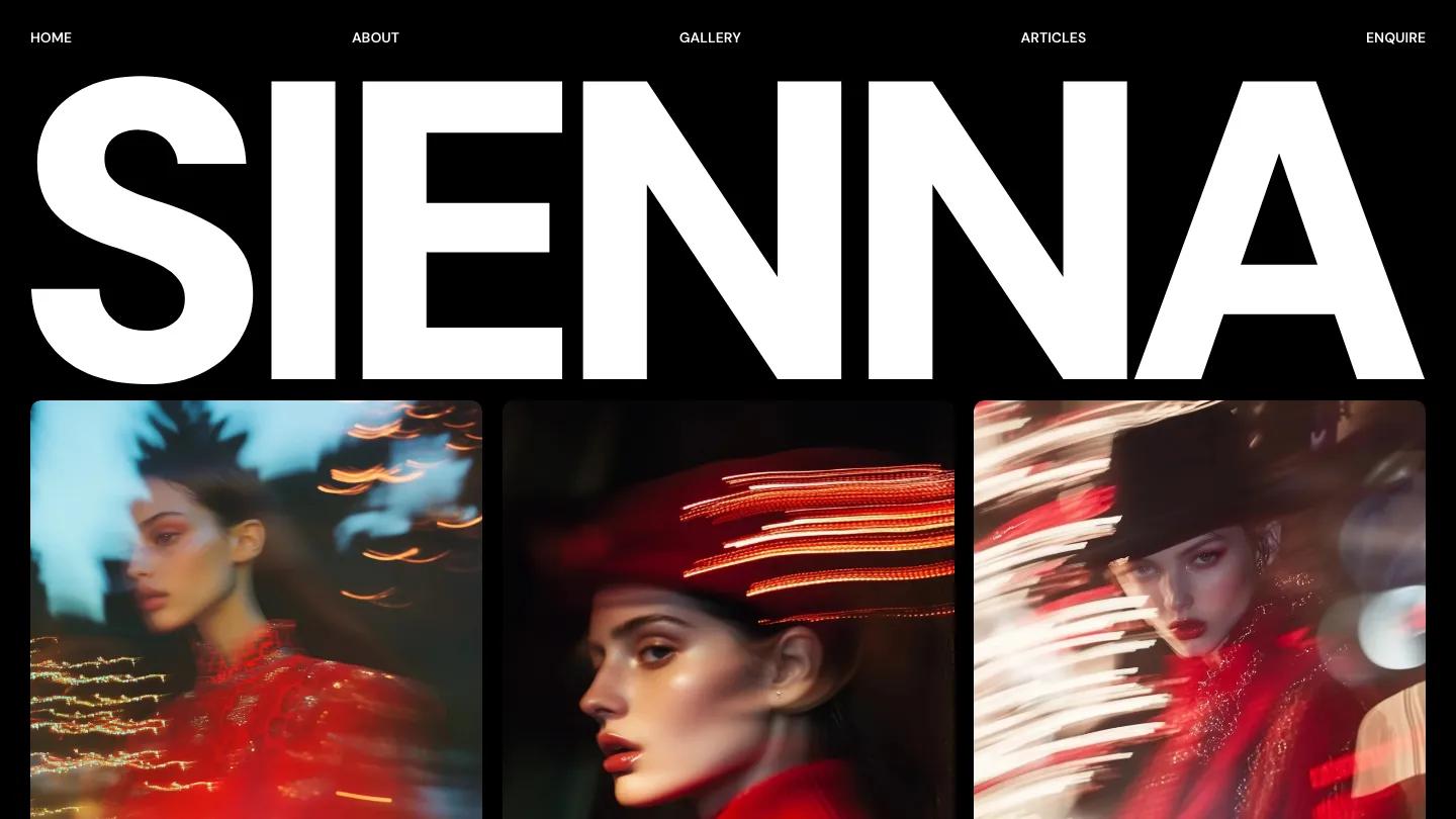siennaa - Framer Photography & Videography Website Template