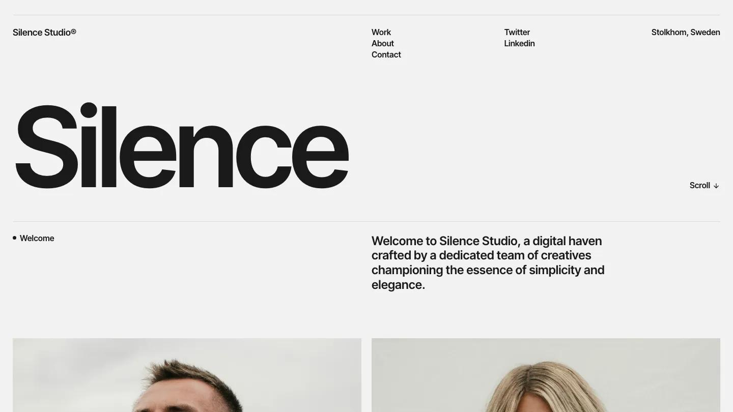 silence - Framer Personal Website Template